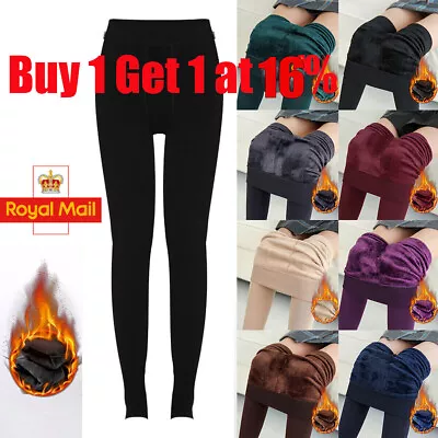 £5.48 • Buy Women Ladies Thermal Fleece Winter Black Leggings Warm Soft & Cosy Fleece Hot