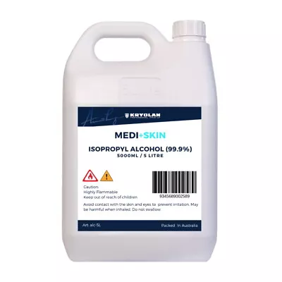 $32 • Buy Isopropyl Alcohol Isopropanol IPA 99.9% 5L 5 Litre