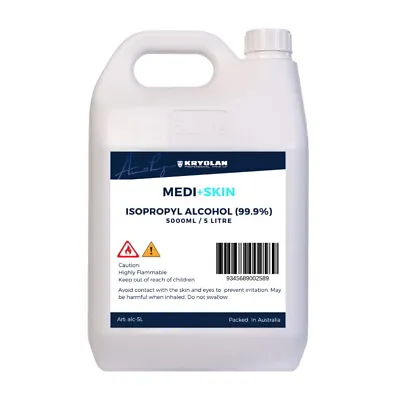 Isopropyl Alcohol Isopropanol IPA 99.9% 5L 5 Litre • $32