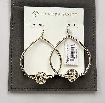 Kendra Scott Presleigh Love Knot 14ct Gold Plated Earrings • £40