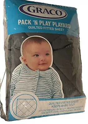 Graco Pack 'n Play Quilted Playard Sheet Stone Gray Brand New In Package • $19.99