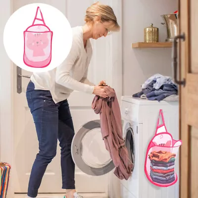  Wall-mounted Clothing Basket Laundry Portable Hamper Child RV • £7.99