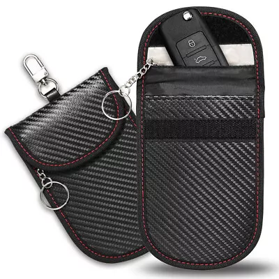 2PC Faraday Bag For Key Fob - Car RFID Signal Blocking Carbon Fiber Texture 2021 • $12.79