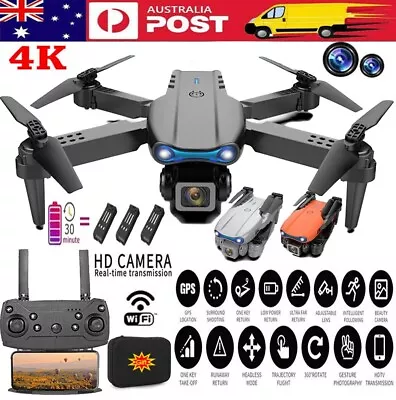 $36.40 • Buy 4K E99 Drone With HD Camera Drones WiFi FPV Foldable RC Quadcopter W/Battery AU