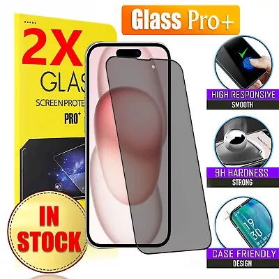 $7.95 • Buy For IPhone 15 14 13 12 11 Pro Max 7 8 Plus XR SE Tempered Glass Screen Protector