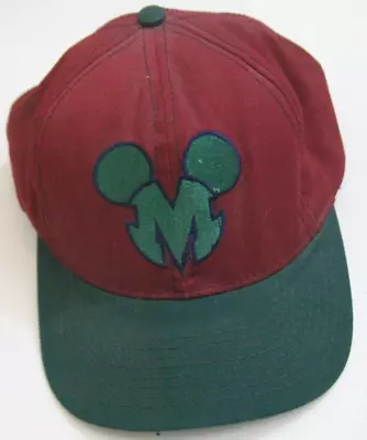Goofy's Hat Company Mickey Mouse Red Adult Cotton Snap Back Baseball Hat Z24 • $19.97