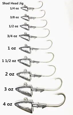  5 Pcs  Shad Head Jigs Fishing Jig Body Lure Raw  Fishing Lure Bait  • $9.49