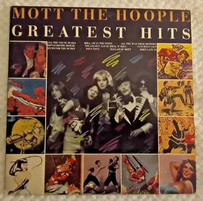 Mott The Hoople-Greatest Hits-Gold Stamp Promo LP All The Young Dudes-Ian Hunter • $27.18