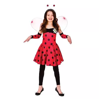 Girls Lovely Ladybug Ladybird Halloween Fancy Dress Costume Kids Party Outfit • £7.99