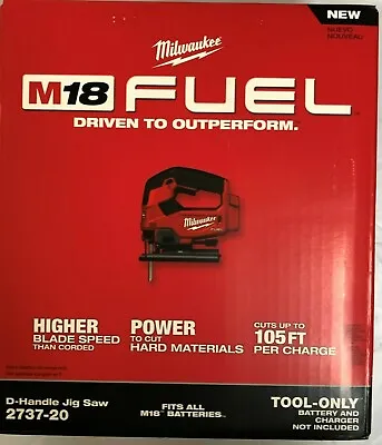 Milwaukee 2737-20 M18 Fuel D-Handle Jig Saw New In Box FAST SHIPPING • $129