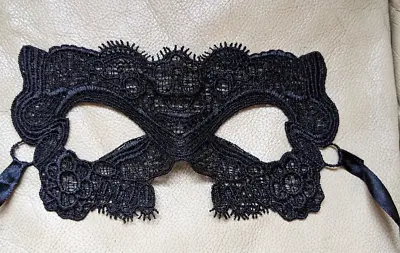 Black Lace Masquerade Mask Hen Party Balls Fancy Dress Venetian • £1.40