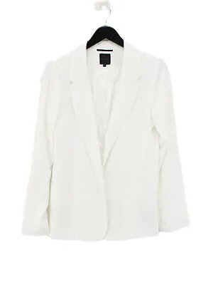 Silvian Heach Women's Blazer S White 100% Polyester Overcoat • £7.90