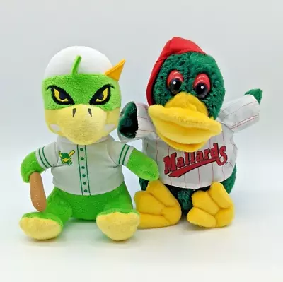 Madison Mallards Maynard Plush Stuffed Duck Lot Of 2 Signed Northwoods League • $18