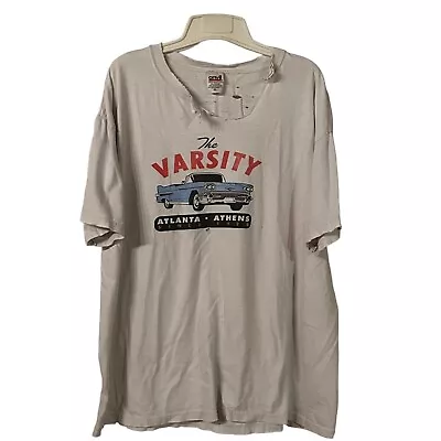 Vintage The Varsity Tee XL Atlanta Athens FLAWED HOLES Nostalgia Graphic T-shirt • $34.99