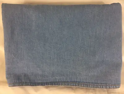 $15.99 • Buy Vintage Light Blue Cotton Chambray Hemmed Curtain Skirt Crafts Fabric 2-1/2 Yard