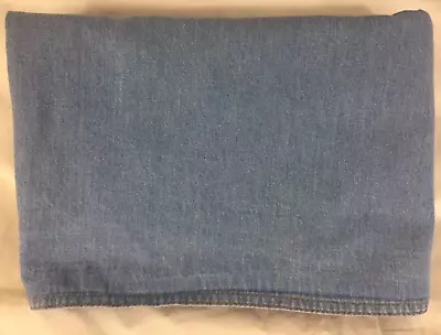 $15.99 • Buy Vintage Light Blue Cotton Chambray Hemmed Curtain Skirt Crafts Fabric 2-1/2 Yard