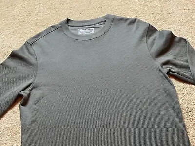 $14.99 • Buy Mens Eddie Bauer Outdoor Olive Green Long Sleeve Thermal Waffled T Shirt LT Tall