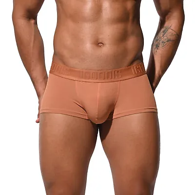 Men's Underwear Boxer Brief U-Pouch Modal Solid Elasticity Panties  4106 • $8.99