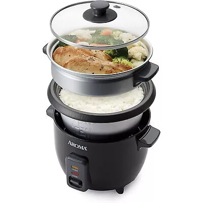 6 Cup Black Rice Cooker And Rice Steamer With Non-Stick Cooking Pot Kitchen US • $19.99