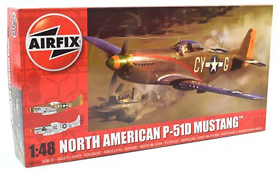 Airfix North American P-51D Mustang 1:48 Scale Plastic Model Plane Kit A05131A • $29.99