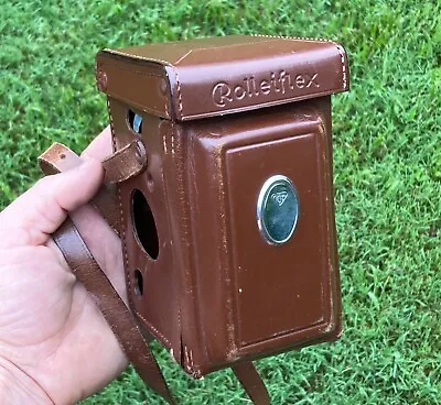 $34.95 • Buy Rolleiflex Leather TLR 2.8A 2.8B Camera Case - Vintage