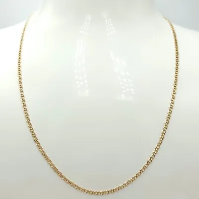 14ct Solid Yellow Gold Marina Link Chain  18 Inch Hallmarked • £225