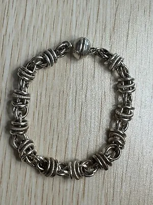 Milor Italy .925 Silver Rings Bracelet 7  Long • $34.95