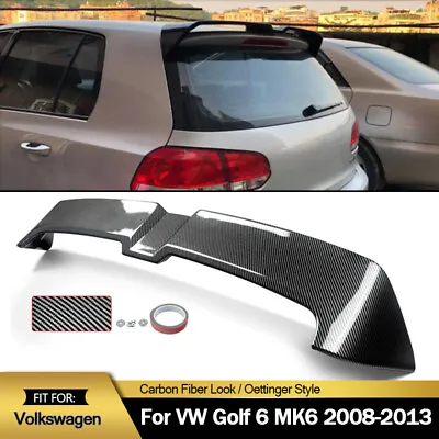 For 2008-2013 VW Golf 6 MK6 GTI R GTD Rear Roof Trunk Spoiler Wing Carbon Look • $124.98