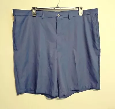 Haggar COOL 18 Pro Shorts In Navy Size 46 Expandable Waistband 9.5  Inseam • $8