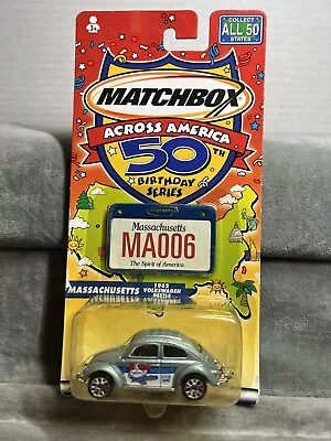 Matchbox Across America Massachusetts 1962 '62 Volkswagen VW Beetle Bug Car 1/58 • $4