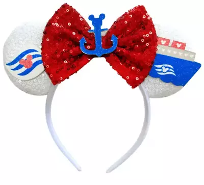 Minnie Mickey Mouse Headband Disney Cruise Ears For Ocean Cruise Ship HANDMADE • $12.99