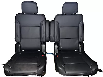 2023 2022 2021 Tahoe Yukon 2nd Row Rear Seats Captains Chairs Black Leather • $5907.72