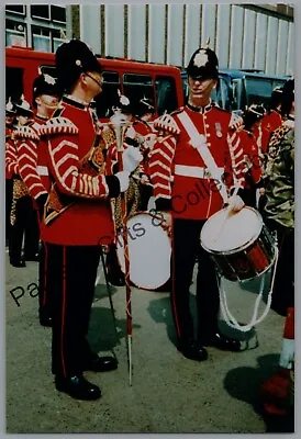 Military Photograph Queens Lancashire Regiment Drum Major & Drummers • £3.50