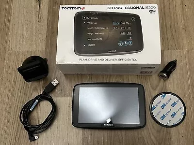 TomTom Go 6200 Pro Truck Lorry Bus Van 6  SCREEN SAT NAV Maps WIFI Navigation • £199