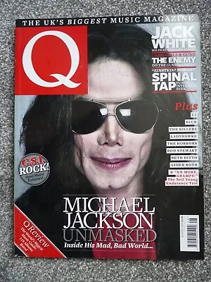 Q  Music Magazine Michael Jackson Unmasked August 2009 Jack White Spinal Tap • $4.05