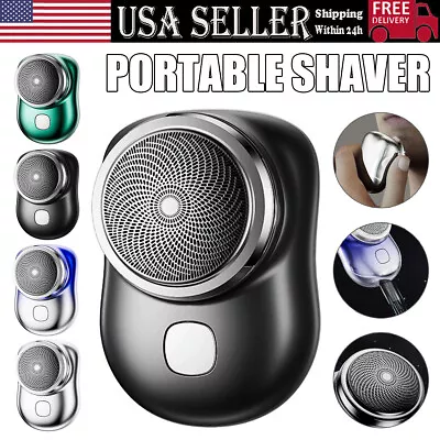 Mini-shave Portable Electric Shaver For Men Razor USB Rechargeable Home Travel • $8.40