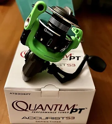 Quantum PT Accurist S3 Series 3 ATG30SPT Spinning Fishing Reel RH/LH - GREEN • $65.97