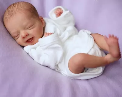 12in Reborn Baby Mini Doll Lifelike Soft Touch Baby 3D Skin Collectible Art Doll • £35.99