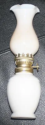 Vintage 70's Avon White Glass Mini Oil Lamp With A White Glass Globe • $9.75