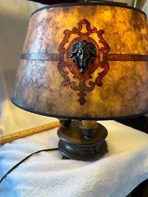 Lamp Antique Mission Style With Mica Shade • $325