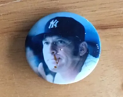 Mickey Mantle New York Yankees Vintage MLB Baseball Color 1.75” Button Pin • $24.99