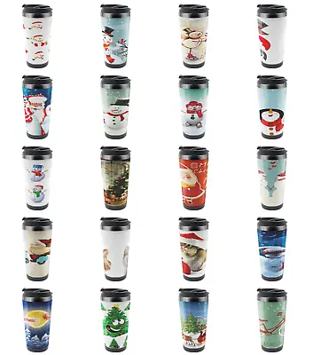 Ambesonne Xmas Theme Travel Mug Steel Thermal Cup 16 Oz • $24.99