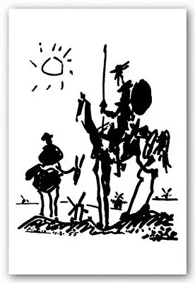 $19.95 • Buy Don Quixote Sancho Panza 1955 Wall Art Poster Print Pablo Picasso Home Decor 