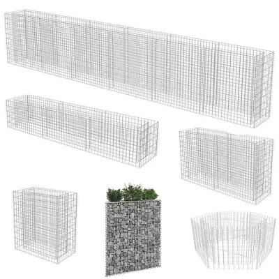 Gabion Stone Basket Garden Raised Bed Planter Pot Galvanised Steel Fence Outdoor • £214.02