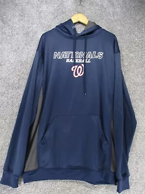 Major League Baseball Washington Nationals Hoodie Mens Xlt Xl Tall Navy Blue • $10