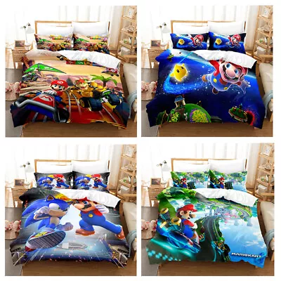 Quilt/Doona/Duvet Cover Set Single/Double/Queen/King Size Bed Pillow Cases • £12.39