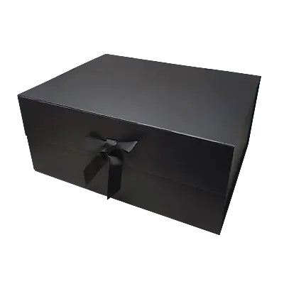 Large A3 Size Black Folding Magnetic Gift Box With Ribbon • £20