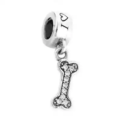 Authentic Pandora  Dog Bone Sterling Silver 791263CZ Charm • $24.99