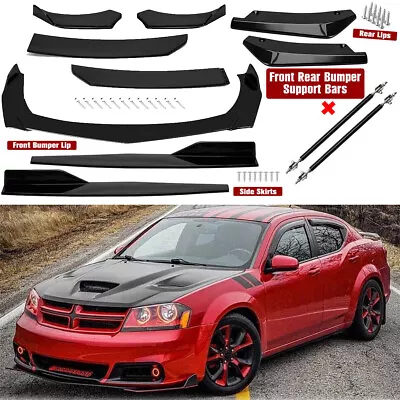 $39.99 • Buy For Dodge Avenger Front Rear Bumper Lip/ Spoiler Splitter/ Body Kit Side-Skirt