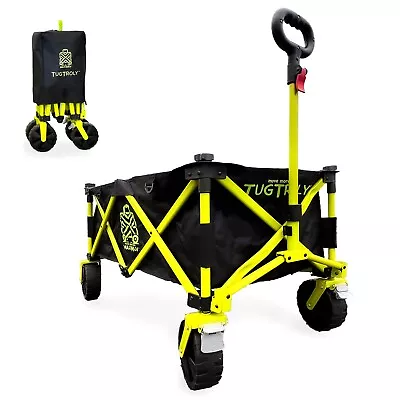 Folding Trolley Cart For Beach Camping Festivals Fishing-All Terrain Durable • £69.99